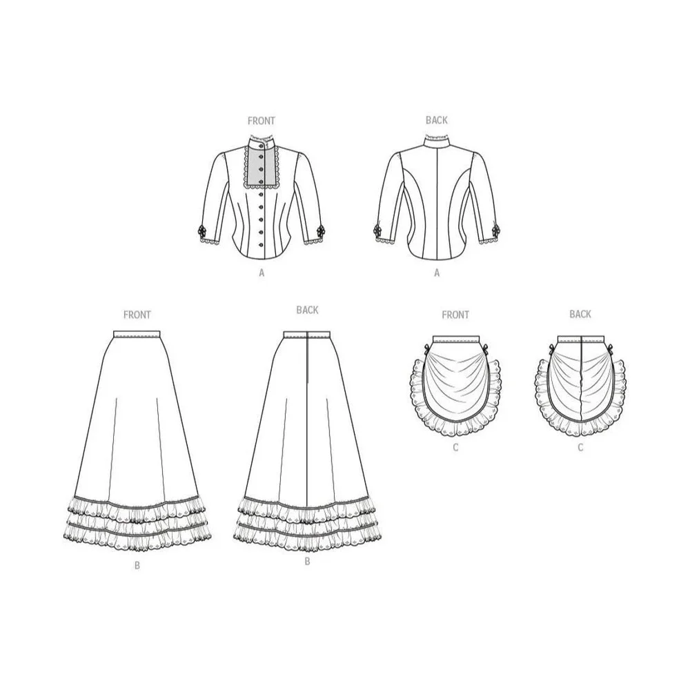McCalls Sewing Pattern M8397 Historical Victorian-Era Style‎ Costume Misses 8-16
